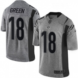 Mens Nike Cincinnati Bengals 18 AJ Green Limited Gray Gridiron NFL Jersey