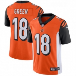 Mens Nike Cincinnati Bengals 18 AJ Green Vapor Untouchable Limited Orange Alternate NFL Jersey