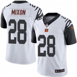 Mens Nike Cincinnati Bengals 28 Joe Mixon Limited White Rush Vapor Untouchable NFL Jersey