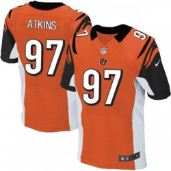 Mens Nike Cincinnati Bengals 97 Geno Atkins Elite Orange Alternate NFL Jersey