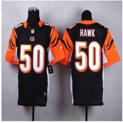 New Cincinnati Bengals #50 A.J. Hawk Black Team Color Men Stitched NFL Elite Jersey