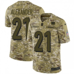 Nike Bengals 21 Mackensie Alexander Camo Men Stitched NFL Limited 2018 Salute To Service Jersey