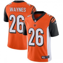 Nike Bengals 26 Trae Waynes Orange Alternate Men Stitched NFL Vapor Untouchable Limited Jersey