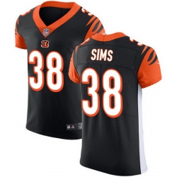 Nike Bengals 38 LeShaun Sims Black Team Color Men Stitched NFL Vapor Untouchable Elite Jersey