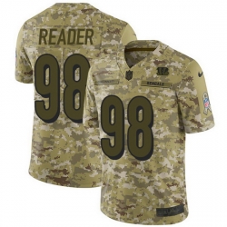 Nike Bengals 98 D J  Reader Camo Men Stitched NFL Limited 2018 Salute To Service Jersey