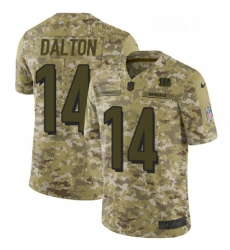 Youth Nike Cincinnati Bengals 14 Andy Dalton Limited Camo 2018 Salute to Service NFL Jersey