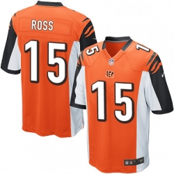 Youth Nike Cincinnati Bengals 15 John Ross Game Orange Alternate NFL Jersey