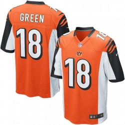 Youth Nike Cincinnati Bengals 18 AJ Green Game Orange Alternate NFL Jersey