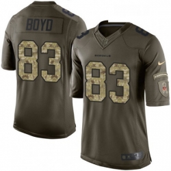 Youth Nike Cincinnati Bengals 83 Tyler Boyd Elite Green Salute to Service NFL Jersey