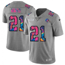 Cleveland Browns 21 Denzel Ward Men Nike Multi Color 2020 NFL Crucial Catch NFL Jersey Greyheather