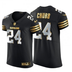 Cleveland Browns 24 Nick Chubb Men Nike Black Edition Vapor Untouchable Elite NFL Jersey