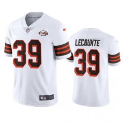 Cleveland Browns 39 Richard Lecounte Nike 1946 Collection Alternate Vapor Limited NFL Jersey  White