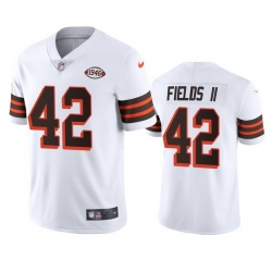 Cleveland Browns 42 Tony Fields II Nike 1946 Collection Alternate Vapor Limited NFL Jersey  White