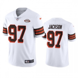 Cleveland Browns 97 Malik Jackson Nike 1946 Collection Alternate Vapor Limited NFL Jersey  White