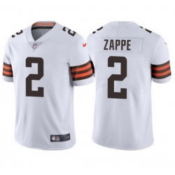 Men Cleveland Browns 2 Bailey Zappe White Vapor Limited Stitched Football Jersey