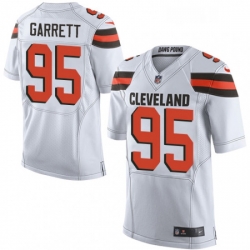 Mens Nike Cleveland Browns 95 Myles Garrett Elite White NFL Jersey