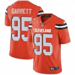 Mens Nike Cleveland Browns 95 Myles Garrett Orange Alternate Vapor Untouchable Limited Player NFL Jersey