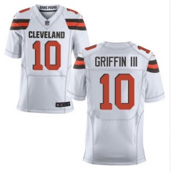 Nike Browns #10 Robert Griffin III White Mens Stitched NFL New Elite Jersey