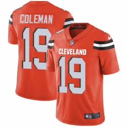 Nike Browns #19 Corey Coleman Orange Alternate Mens Stitched NFL Vapor Untouchable Limited Jersey