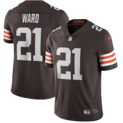 Nike Browns 21 Denzel Ward Brown 2020 New Vapor Untouchable Limited Jersey