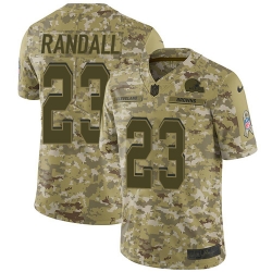 Nike Browns #23 Damarious Randall Camo Men Stitched NFL Limited 2018 Salute To Service Jersey