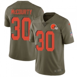 Nike Browns #30 Jason McCourty Olive Mens Stitched NFL Limited 2017 Salute To Service Jersey