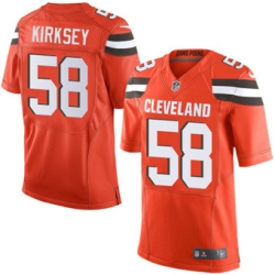 Nike Browns #58 Christian Kirksey Orange Alternate Mens Stitched NFL New Elite Jersey