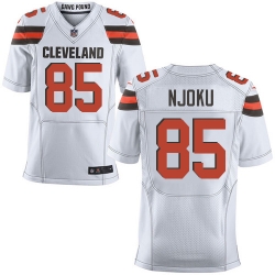 Nike Browns #85 David Njoku White Mens Stitched NFL New Elite Jersey