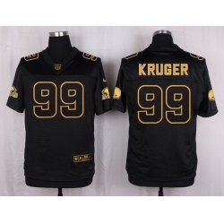 Nike Browns #99 Paul Kruger Black Mens Stitched NFL Elite Pro Line Gold Collection Jersey