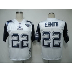 Dallas Cowboys 22 E.SMITH Throwback 75TH white Jerseys