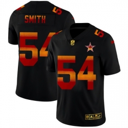 Dallas Cowboys 54 Jaylon Smith Men Black Nike Red Orange Stripe Vapor Limited NFL Jersey