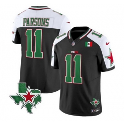 Men Dallas Cowboys 11 Micah Parsons 2024 Mexico Black White F U S E  Stitched Football Jersey