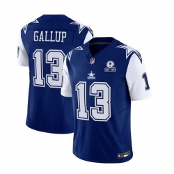 Men Dallas Cowboys 13 Michael Gallup Navy 2023 F U S E  With 1960 Patch Vapor Limited Stitched Football Jersey