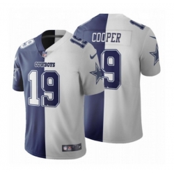 Men Dallas Cowboys 19 Amari Cooper Navy White Split Vapor Untouchable Limited Stitched Jersey