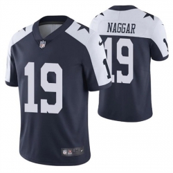 Men Dallas Cowboys 19 Chris Naggar Navy White Vapor Limited Stitched Jersey