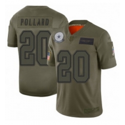 Men Dallas Cowboys 20 Tony Pollard Limited Camo 2019 Salute to Service Football Jersey