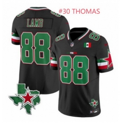 Men Dallas Cowboys #30 Juanyeh Thomas 2024 Mexico Black F U S E Stitched Football Jersey