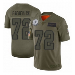 Men Dallas Cowboys 72 Travis Frederick Limited Camo 2019 Salute to Service Football Jersey