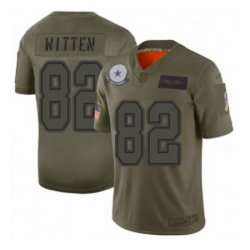 Men Dallas Cowboys 82 Jason Witten Limited Camo 2019 Salute to Service Football Jersey