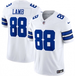 Men Dallas Cowboys 88 CeeDee Lamb White 2023 F U S E  Vapor Untouchable Stitched Football Jersey