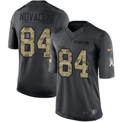 Men Nike Cowboys #84 Jay Novacek Black 2016 Salute to Service NFL Limited Jersey