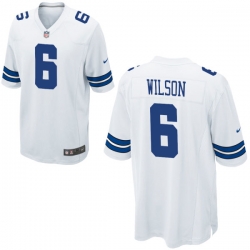 Men Nike Dallas Cowboys Wilson 6 White Thanksgivens Vapor Limited NFL Jersey