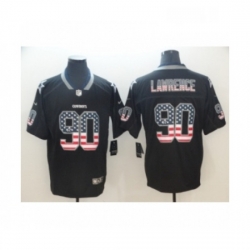 Mens Nike Dallas Cowboys 90 Demarcus Lawrence Limited Black Rush USA Flag NFL Jersey