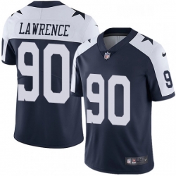 Mens Nike Dallas Cowboys 90 Demarcus Lawrence Navy Blue Throwback Alternate Vapor Untouchable Limited Player NFL Jersey