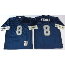 Mitchell Ness cowboys #8 Throwback Stitched NFL Jerseys