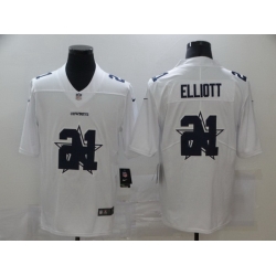 Nike Cowboys 21 Ezekiel Elliott White Shadow Logo Limited Jersey