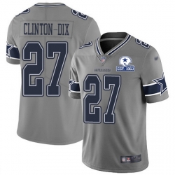 Nike Cowboys 27 Ha Ha Clinton Dix Gray Men Stitched With Established In 1960 Patch NFL Limited Inverted Legend Jersey