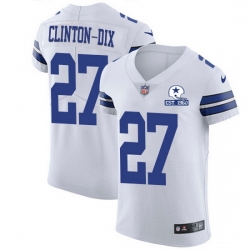 Nike Cowboys 27 Ha Ha Clinton Dix White Men Stitched With Established In 1960 Patch NFL New Elite Jersey