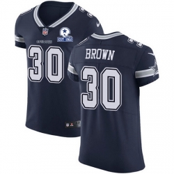 Nike Cowboys 30 Anthony Brown Navy Blue Team Color Men Stitched With Established In 1960 Patch NFL Vapor Untouchable Elite Jersey