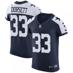 Nike Cowboys #33 Tony Dorsett Navy Blue Thanksgiving Mens Stitched NFL Vapor Untouchable Throwback Elite Jersey